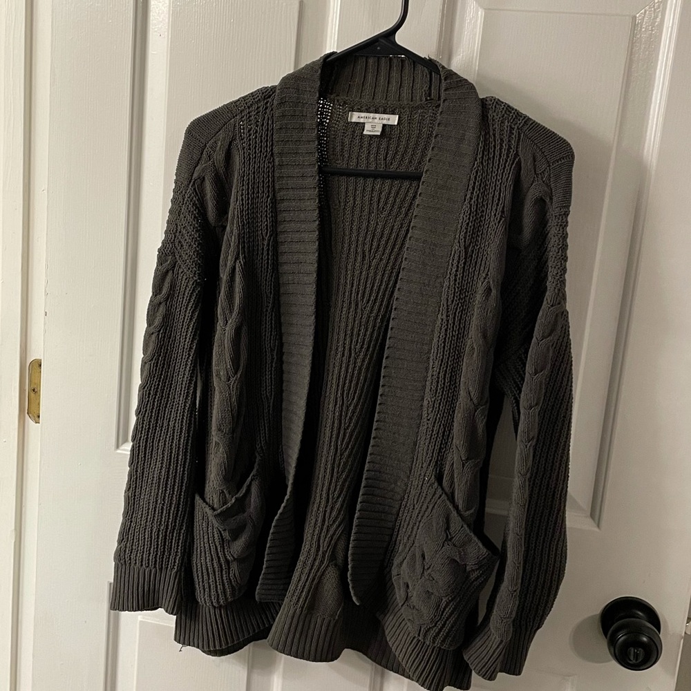 Green American Eagle cardigan